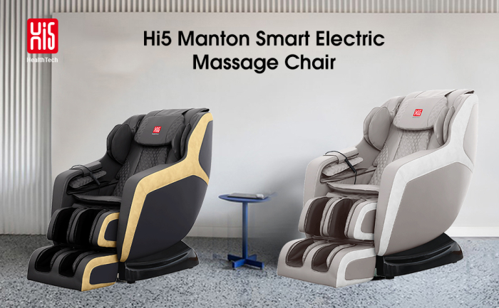 Hi5 Manton elektrické luxusné masážne kreslo čierne