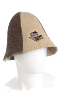 Klobk do sauny 100 % vlna dvoj farebn