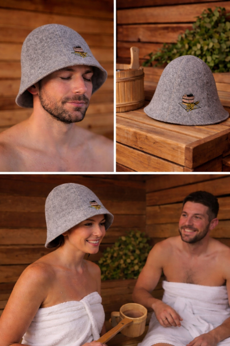 Klob�k do sauny s v��ivkou, siv�