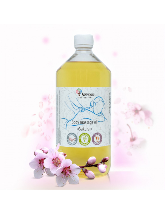 Verana rastlinný Masážny olej Sakura 1000 ml