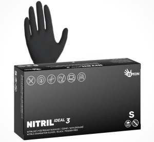Nitrilov rukavice NITRIL IDEAL3 100 ks, ierne