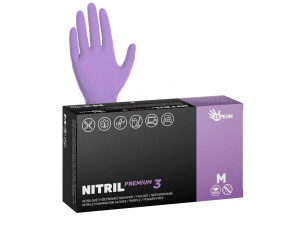 Nitrilov� rukavice NITRIL PREMIUM 3 100 ks, nepudrovan�, fialov�