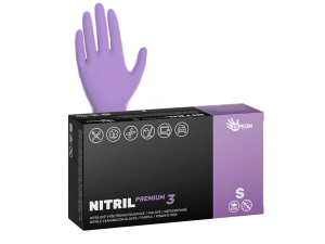 Nitrilov rukavice NITRIL PREMIUM 3 100 ks, nepudrovan, fialov