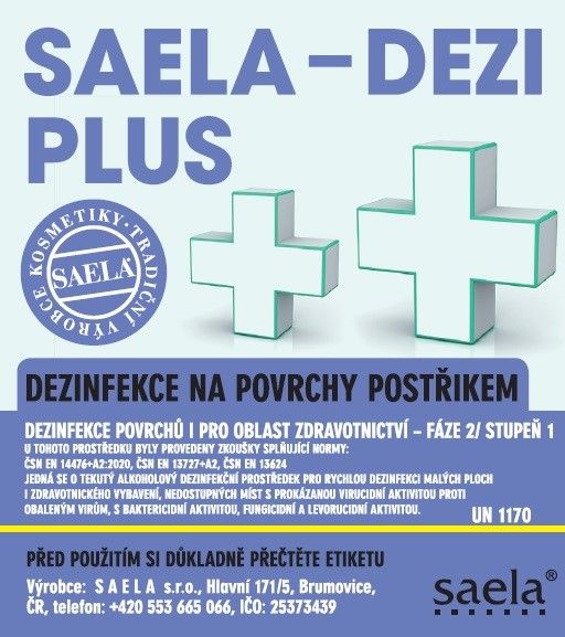 Saela- Dezi plus - dezinfekcia na povrchy - 750 ml s rozpraovaom