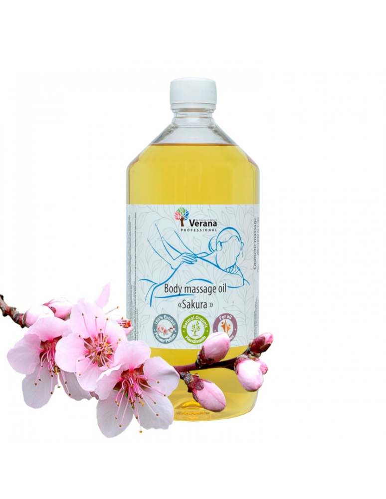 Verana rastlinný Masážny olej Sakura 1000 ml